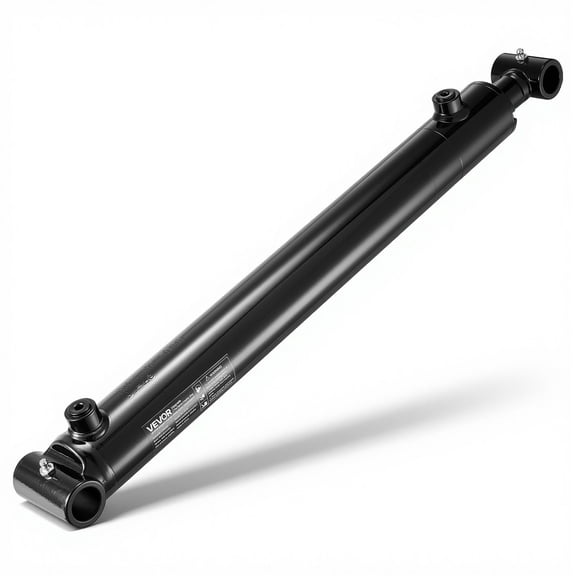 VEVOR Double Acting Hydraulic Cylinder, 2" Bore x 16" Stroke, Max 3500PSI Hydraulic Cylinder, Heavy-Duty Welded Cross Tube Cylinders with 1" Pin Hole & SAE#6 Port for Agricultural Machinery, Tractors