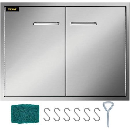 VEVOR Double BBQ Access Door, 33''Wx23''H Outdoor Kitchen Cabinets, Durable Double Wall Construction