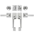 thumbnail image 1 of VEVOR Double Door Handle Set, Double Door Lock Set with Reversible Handle Lever, Satin Nickel Square Door Lever, Heavy Duty Double Front Door Handle Set with Dummy, for Front Door or Office Door, 1 of 9