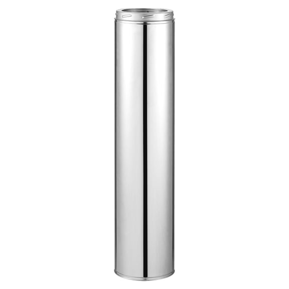 VEVOR Double Wall Insulated Chimney Pipe, 6 x 36 inch Stainless Steel (Inner 316,Outer 304) Stove Straight Pipe, Easy Installation & Thick Insulation Cotton for Indoor and Outdoor, 1 Pack,Silver