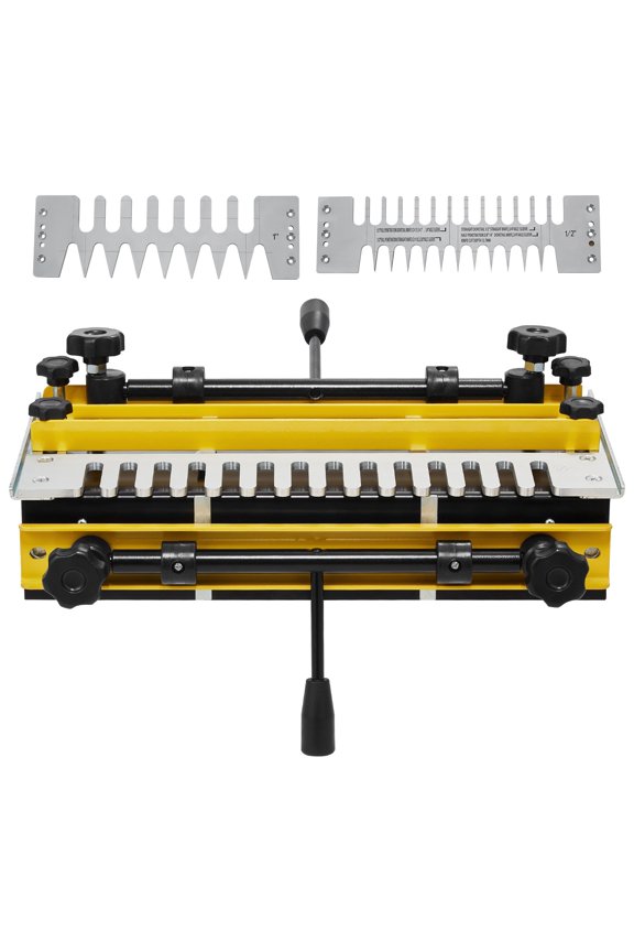 VEVOR Dovetail Jig, 12 in Width, Dove Tailing Router Jigs with 4 Router Bits & 3 Templates, Precise Alignment Dove Tail Jig, Mortise and Tenon Woodworking Tools for Furniture & Wood Cabinet Making