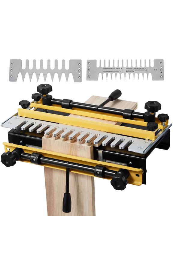 VEVOR Dovetail Jig, 12 in Width, Dove Tailing Router Jigs with 4 Router Bits & 3 Templates, Precise Alignment Dove Tail Jig, Mortise and Tenon Woodworking Tools for Furniture & Wood Cabinet Making