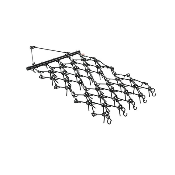 VEVOR Drag Harrow, 4 x 4 ft Durable Chain Harrow with 69 Sharp Teeth, Suitable for ATV UTV Tractor, Ideal for Soil Preparation, Seeding, Smoothing Landscapes, and Yard Gravel Driveway Maintenance