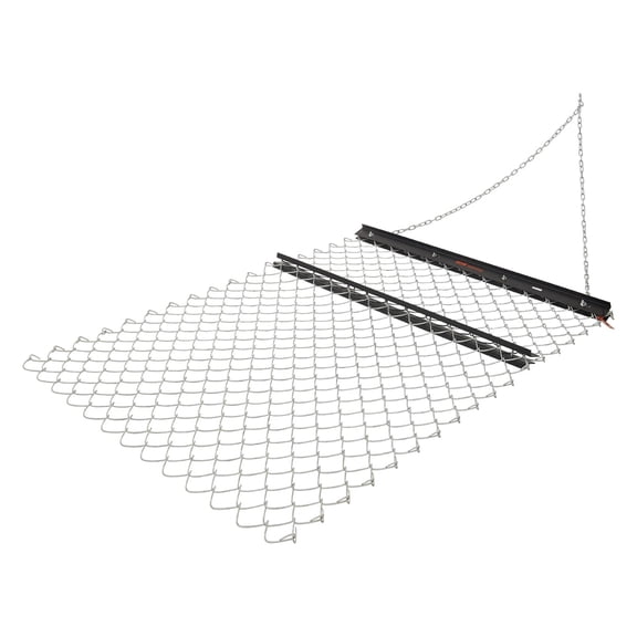 VEVOR Drag Harrow, 4 x 5 ft Chain Harrow - Made from Q235 Steel, UTV Tractor Attachments for Landscape Leveling or Sod Prepping, Durable Harrow Rake for Gravel Driveway, Farm Field Garden Black