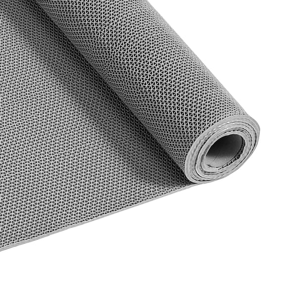 VEVOR Drainage Mat, 3 x 10 ft, PVC Non Slip Commercial Floor Mat, Wet Area Water Drain Splash Matting Hollow Doormat Roll, for Outdoor Indoor Restaurant Swimming Pool Patio Bathroom Washroom, Gray