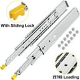 thumbnail image 1 of VEVOR Drawer Slides with Lock 1 Pair Heavy-Duty Industrial Steel up to 500 lbs Capacity 3-Fold Full Extension 52in, 1 of 5