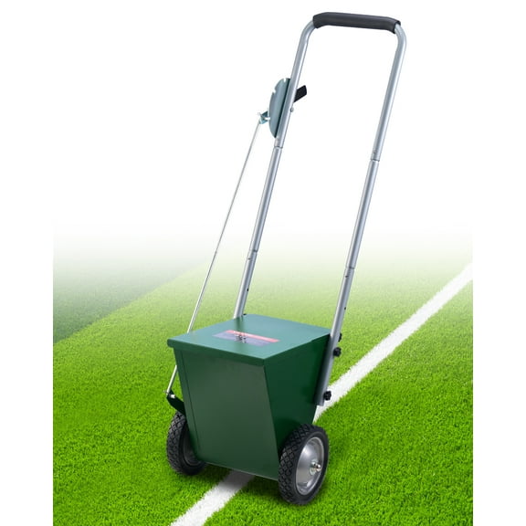 VEVOR Dry Line Marker, 2-Wheel, 2 or&nbsp;4 in Lines, Field Dry Line Chalker, Adjustable Line Marker, with Rubber Adjustment Handle, 25 lbs Large Powder Capacity, for Baseball, Green