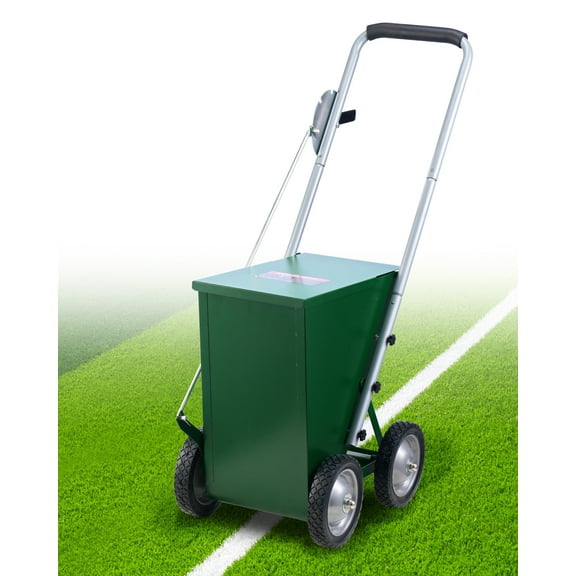 VEVOR Dry Line Marker, 4-Wheel, 2 or&nbsp;4 in Lines, Field Dry Line Chalker, Adjustable Line Marker, with Rubber Adjustment Handle, 50 lbs Large Powder Capacity, for Baseball, Green