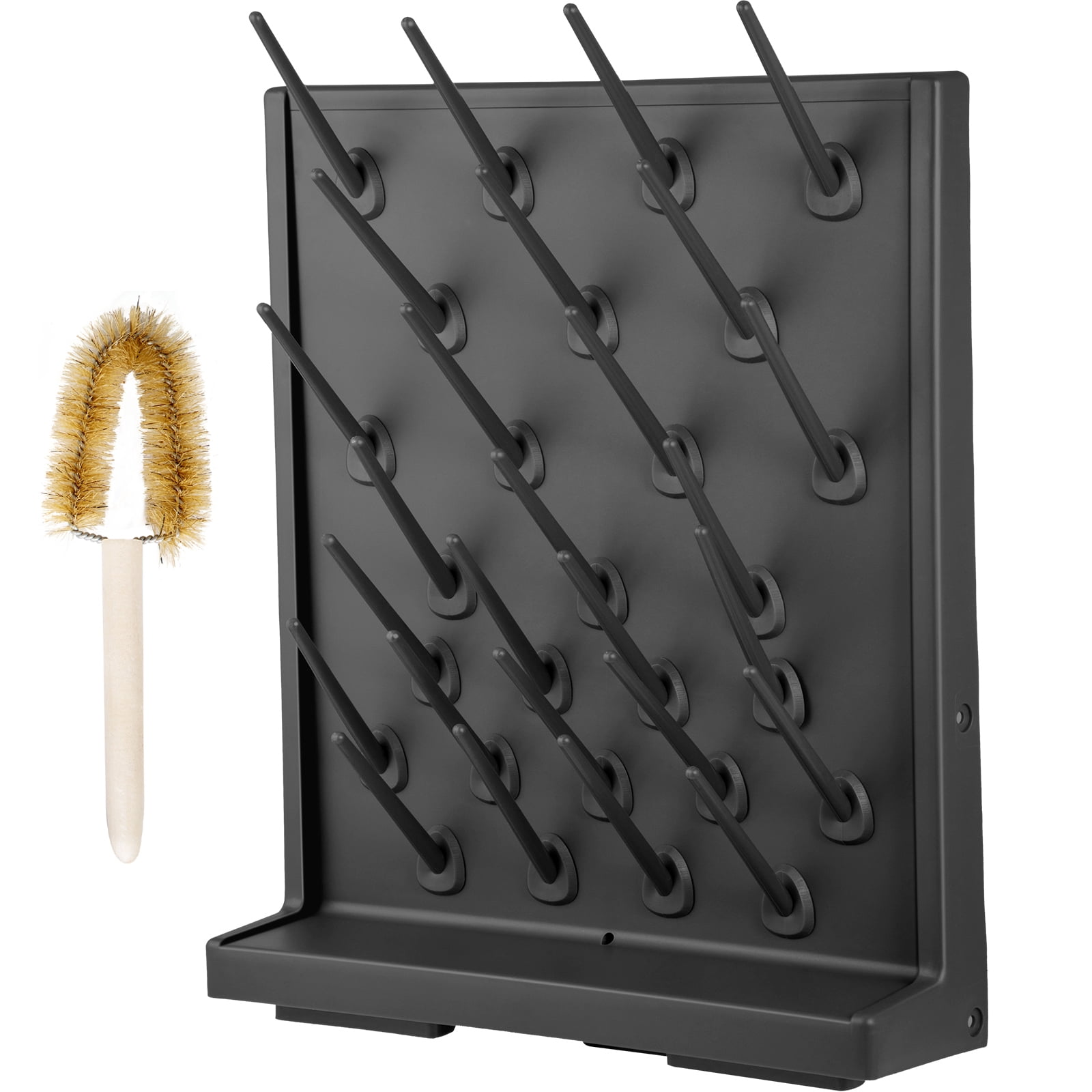 VEVOR Drying Rack for Lab 27 Pegs Lab Glassware Rack PP Material Glassware Drying Rack Wall