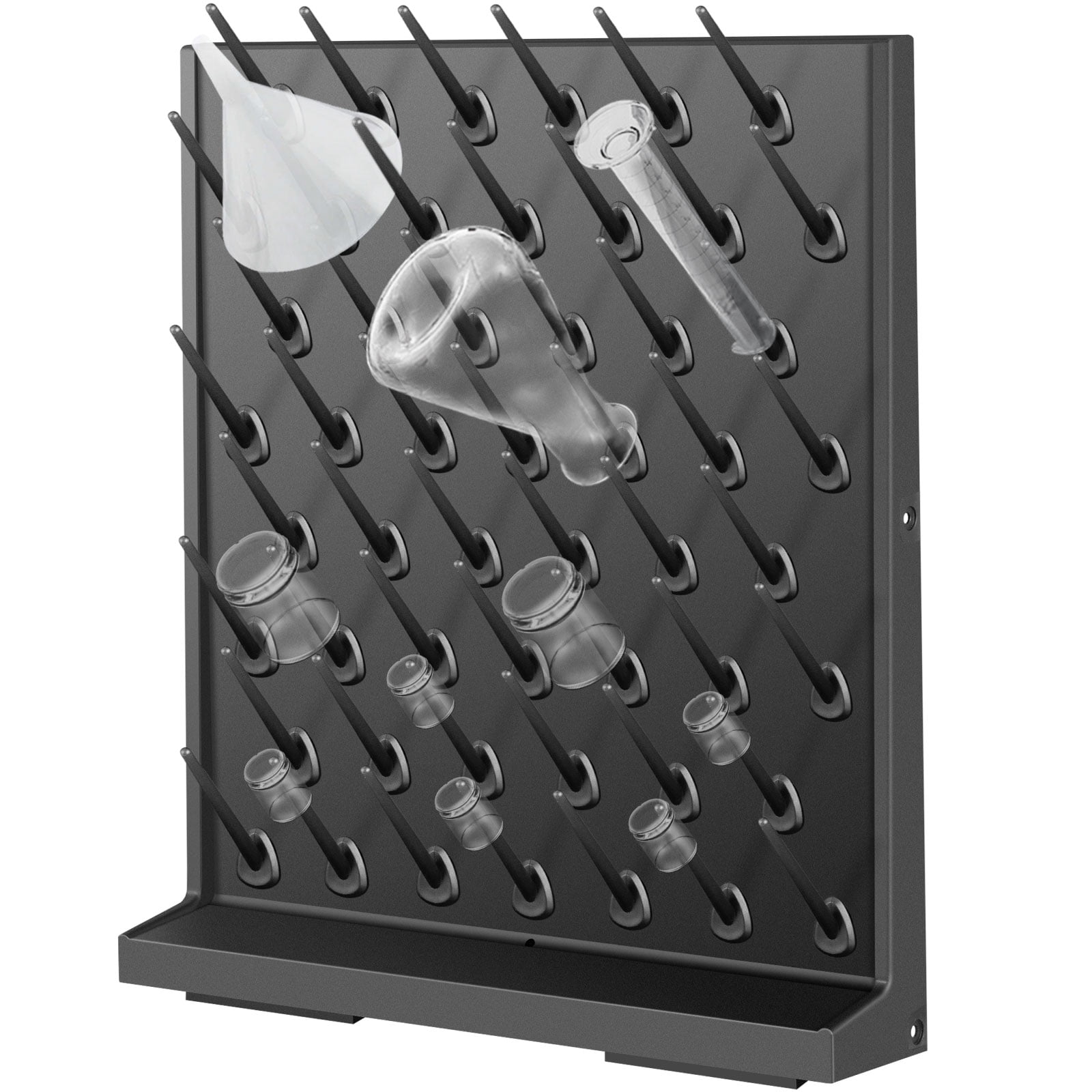 VEVOR Drying Rack for Lab 52 Pegs Lab Glassware Rack PP Material