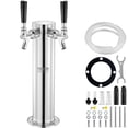 thumbnail image 1 of VEVOR Dual Taps Draft Beer Tower Dispenser, Stainless Steel Keg Beer Tower, Kegerator Tower Kit with Pre-Assembled Tubing and Self-Closing Faucet Shanks for Party, Bar, Pub, Restaurant, 1 of 9
