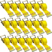 BENTISM E-Track Ratchet Strap, 18 Pack 2 x 15 E Track Straps 4400 lbs Breaking Strength