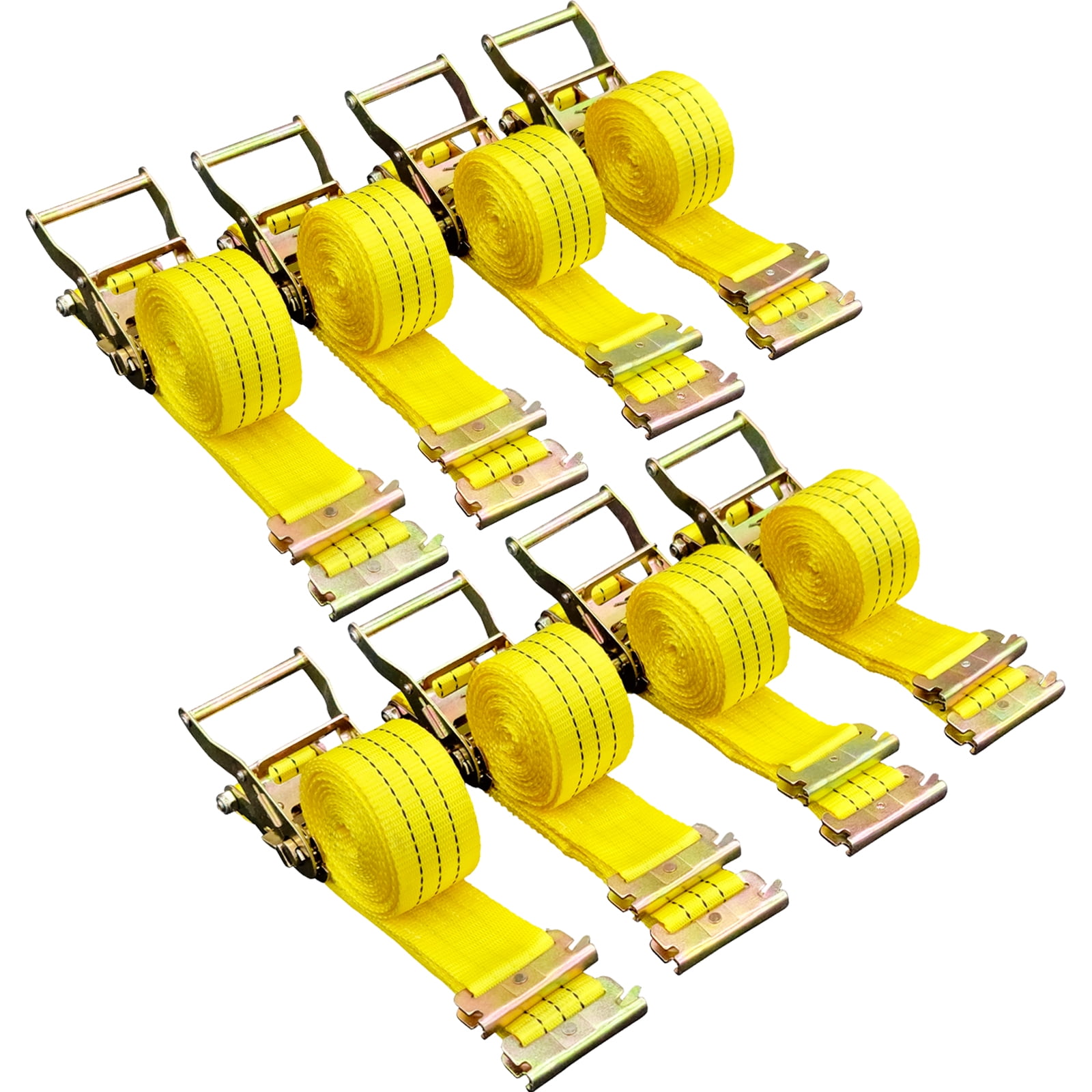 VEVOR ETrack Ratchet Strap, 8 Pack 2" x 15' E Track Straps 4400 lbs Breaking Strength, w