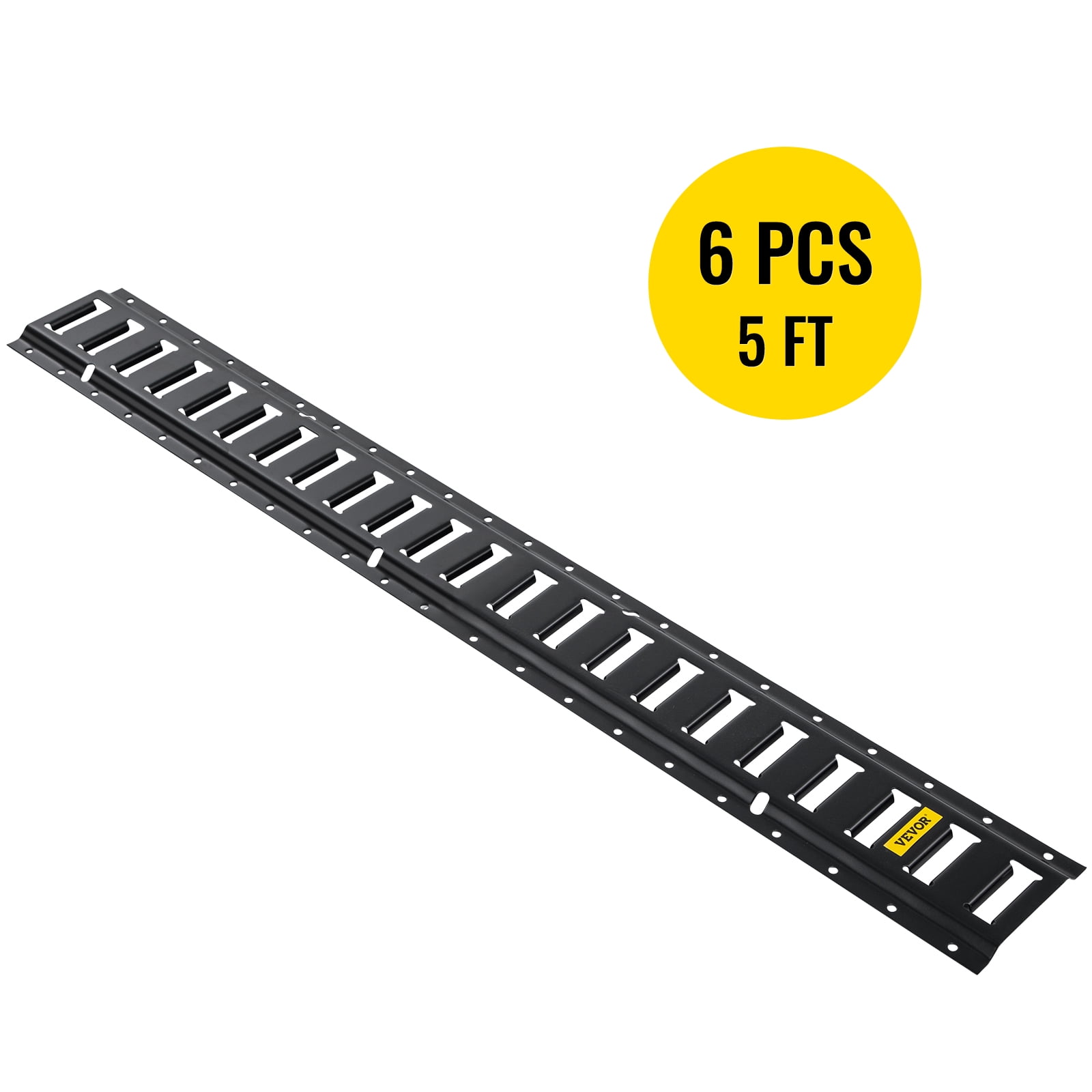 VEVOR E-Track Tie-Down Rail, 4Pcs 8ft Steel Rails w/ Standard 1