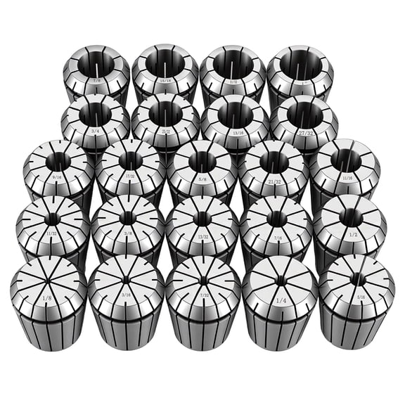 VEVOR ER40 Collet Set 1/8"-1" 23 Piece ER40 Spring Collet Chuck Set, for CNC Milling Machines & Drill Presses, 0.0006" TIR High Concentricity, Precision Lathe Chuck Tool with Storage Case,Alloy Steel