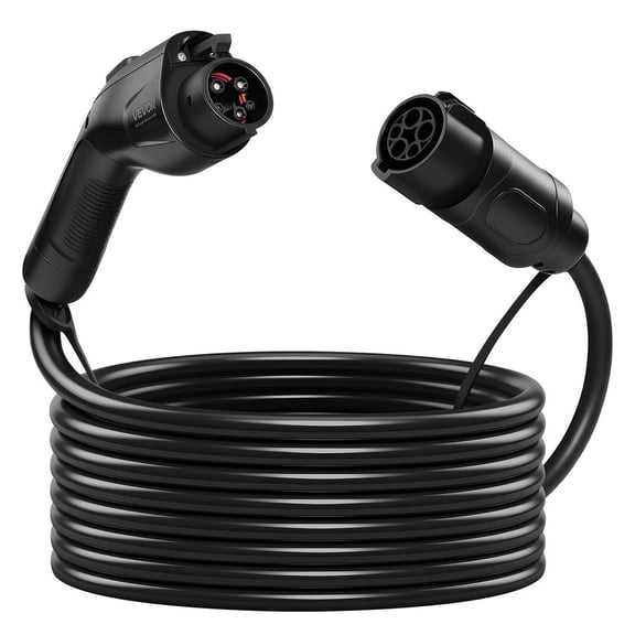 EV Charger Extension Cable, 32Amp 40 ft J1772 Extension Cord Compatible with 120V-240V SAE J1772 Electric Vehicle Chargers, Level 1/Level 2 IP66 Heavy Duty Car Charging Cable with Carrying Bag