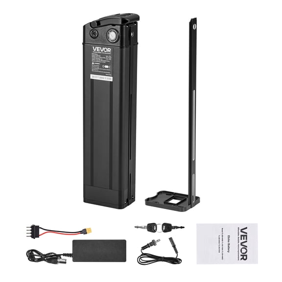 VEVOR Ebike Battery, 48V 15.6Ah Electric Bike Lithium Battery Pack with BMS, 3A Charger and Lock for 1000W E-Bike Motor, Detachable Electric Bicycle Replacement Kit with Indicator & Discharge Socket