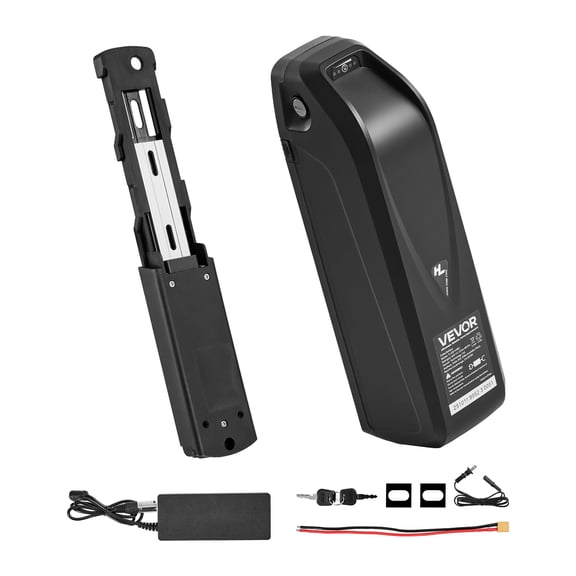 VEVOR Ebike Battery, 52V 20Ah Electric Bike Lithium Battery Pack with BMS, 3A Charger and Lock for 1500W E-Bike Motor, Detachable Electric Bicycle Replacement Kit with Indicator & Discharge Socket