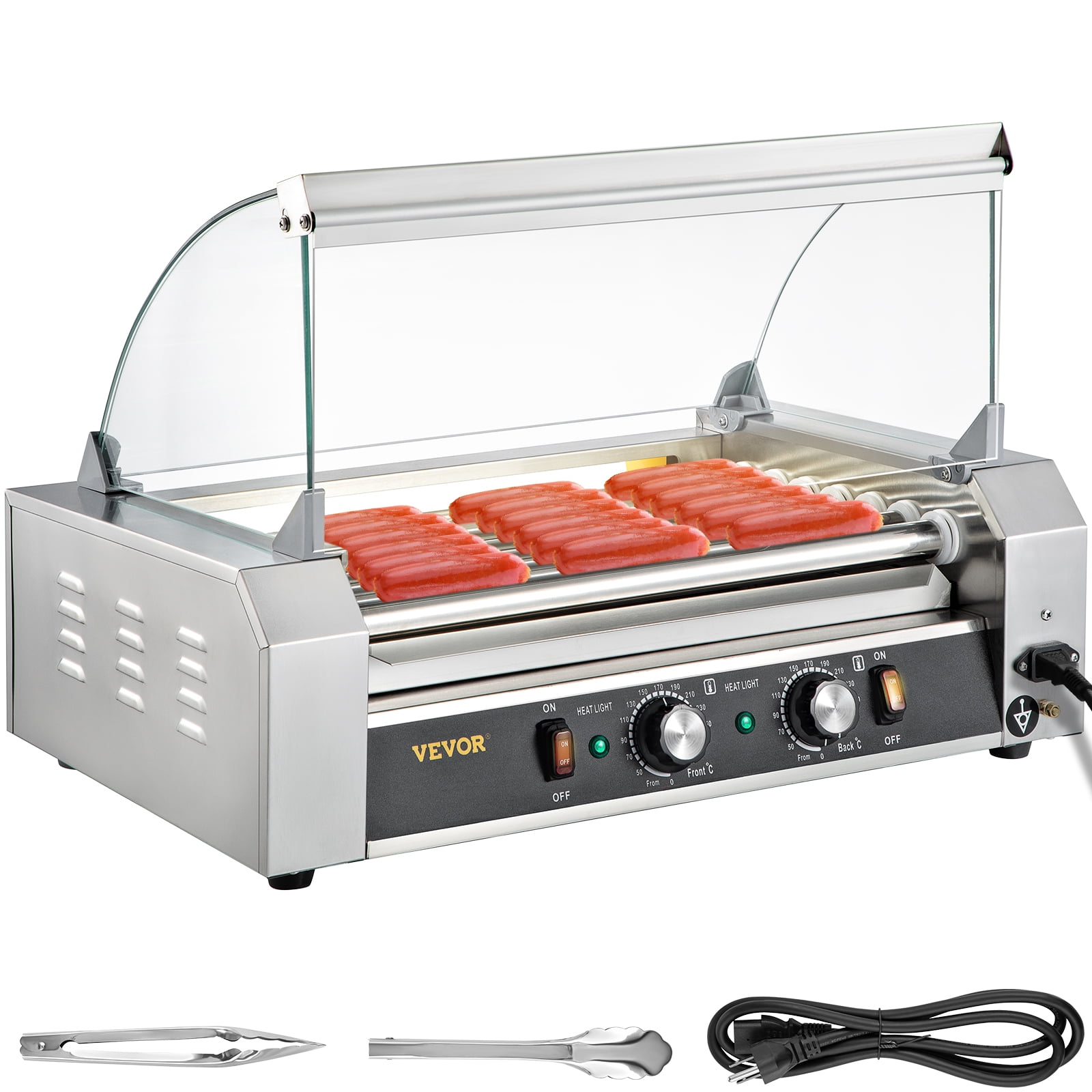 VEVOR Electric 18 Hot Dog 7 Rollers Grill Cooker Machine , 1050W w