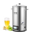 thumbnail image 1 of VEVOR Electric Brewing System, 8 GALLON Brewing Stock Pot, All-in-One Home Beer Brewer, 304 Stainless Steel Brewing Supplies with Panel, Includes Glass Lid, Handle, Spigot, Electronic Panel Control, 1 of 9