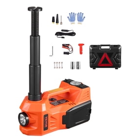 VEVOR Electric Car Jack,5 Tons /11000 lbs, Electric Scissor Jack with Built-In Inflator, 12V Adjustable Tire Change Replacement with Secure Hammer & LED Light,Portable Jack kit for Sedan, SUV, Truck
