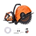 thumbnail image 1 of VEVOR Electric Concrete Saw, 16 in, 3200 W Motor Circular Saw Cutter with Max. 6 in Adjustable Cutting Depth, Wet Disk Saw Cutter Includes Water Line, Pump and Blade, for Stone, Brick, 1 of 9