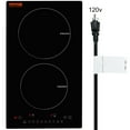 thumbnail image 1 of VEVOR Electric Cooktop, 2 Burners, 12'' Induction Stove Top, Built-in Magnetic Cooktop 1800W, 9 Heating Level Multifunctional Burner, LED Touch Screen w/ Child Lock & Over-Temperature Protection, 1 of 9