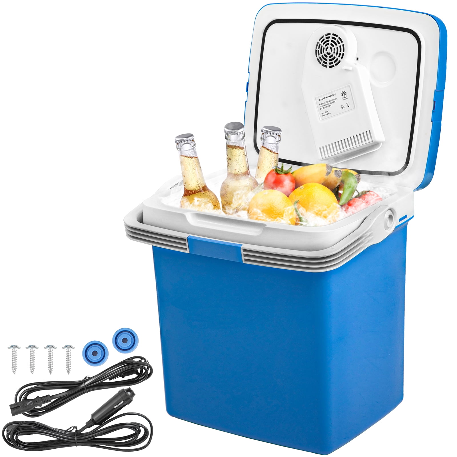 Ivation 24 L Portable Electric Cooler, Camping Fridge With Car