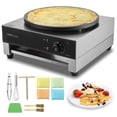 thumbnail image 1 of VEVOR Electric Crepe Maker, 16-Inch Commercial Crepe Machine, 1700W Flat Plate Crepe Griddle, Nonstick Stainless Steel Pancake Making Machine, Desktop Circular Cereals Pancake Stove with Temp Control, 1 of 9