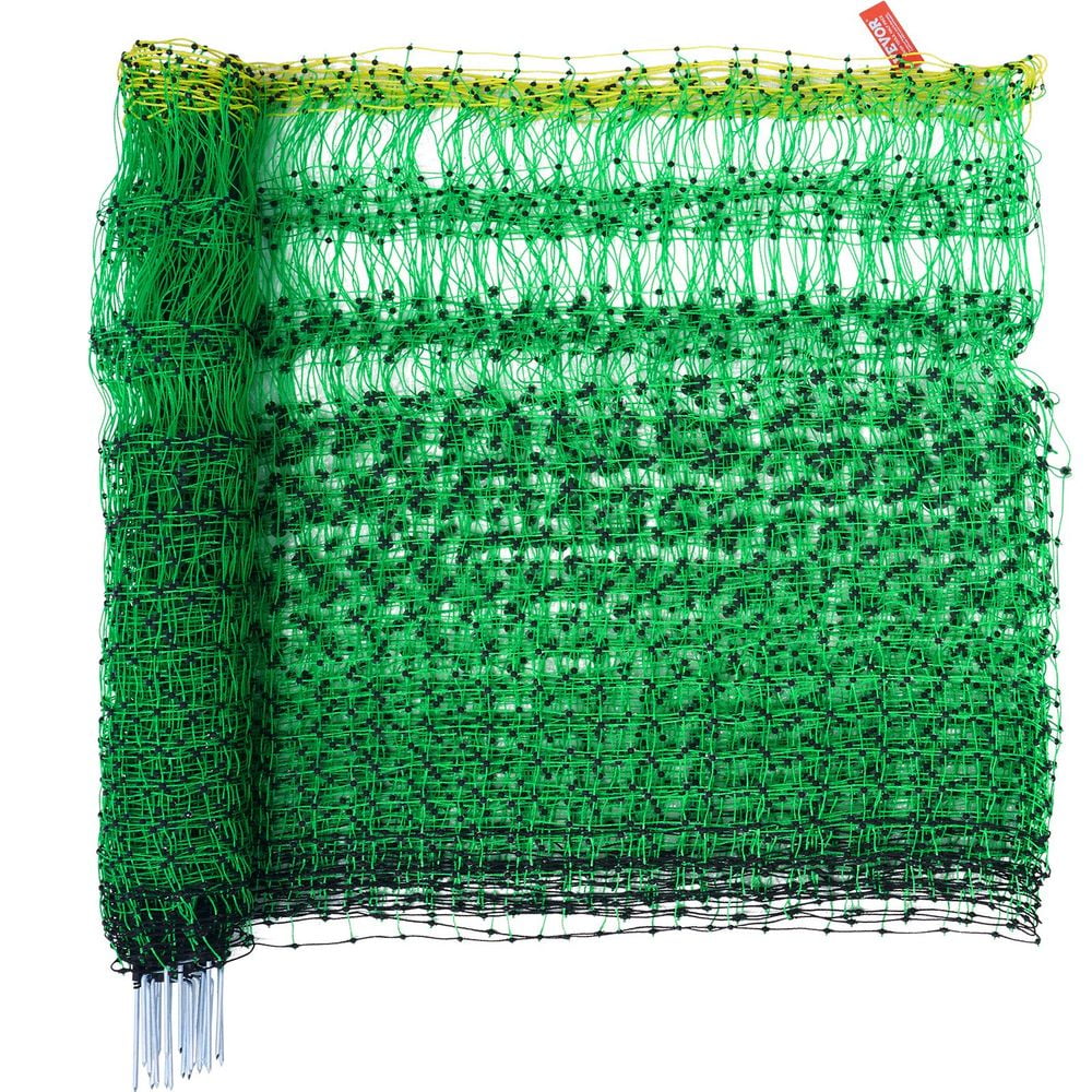 Electric Fence Netting, 48" H x 100' L, PE Net Fencing Kit with Posts ...