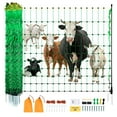 thumbnail image 1 of VEVOR Electric Fence Netting, 48" H x 100' L, PE Net Fencing Kit with Posts & Double-Spiked Stakes, Utility Portable Mesh for Chickens, Ducks, Geese, Rabbits, Used in Backyards, Farms, and Ranches, 1 of 9