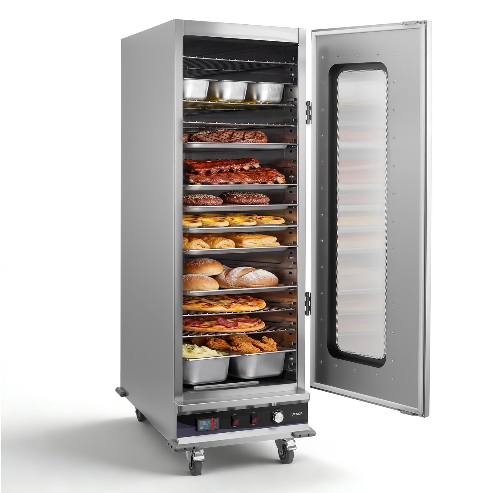 VEVOR Electric Hot Box Food Warmer, 16-Tier Commercial Warming Cabinet ...