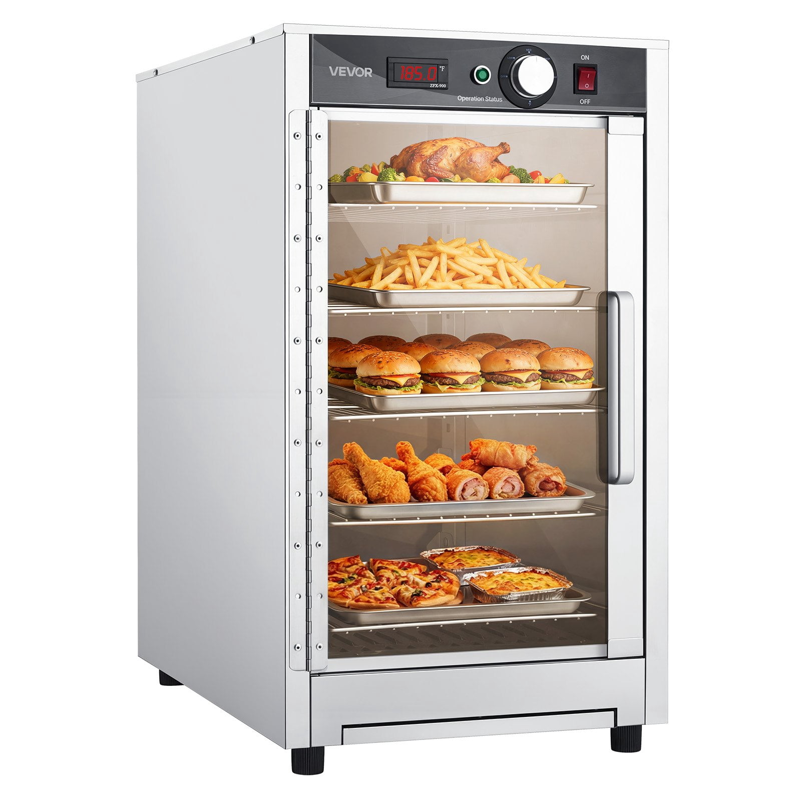 VEVOR Electric Hot Box Food Warmer, 5-Tier Commercial Warming Cabinet ...