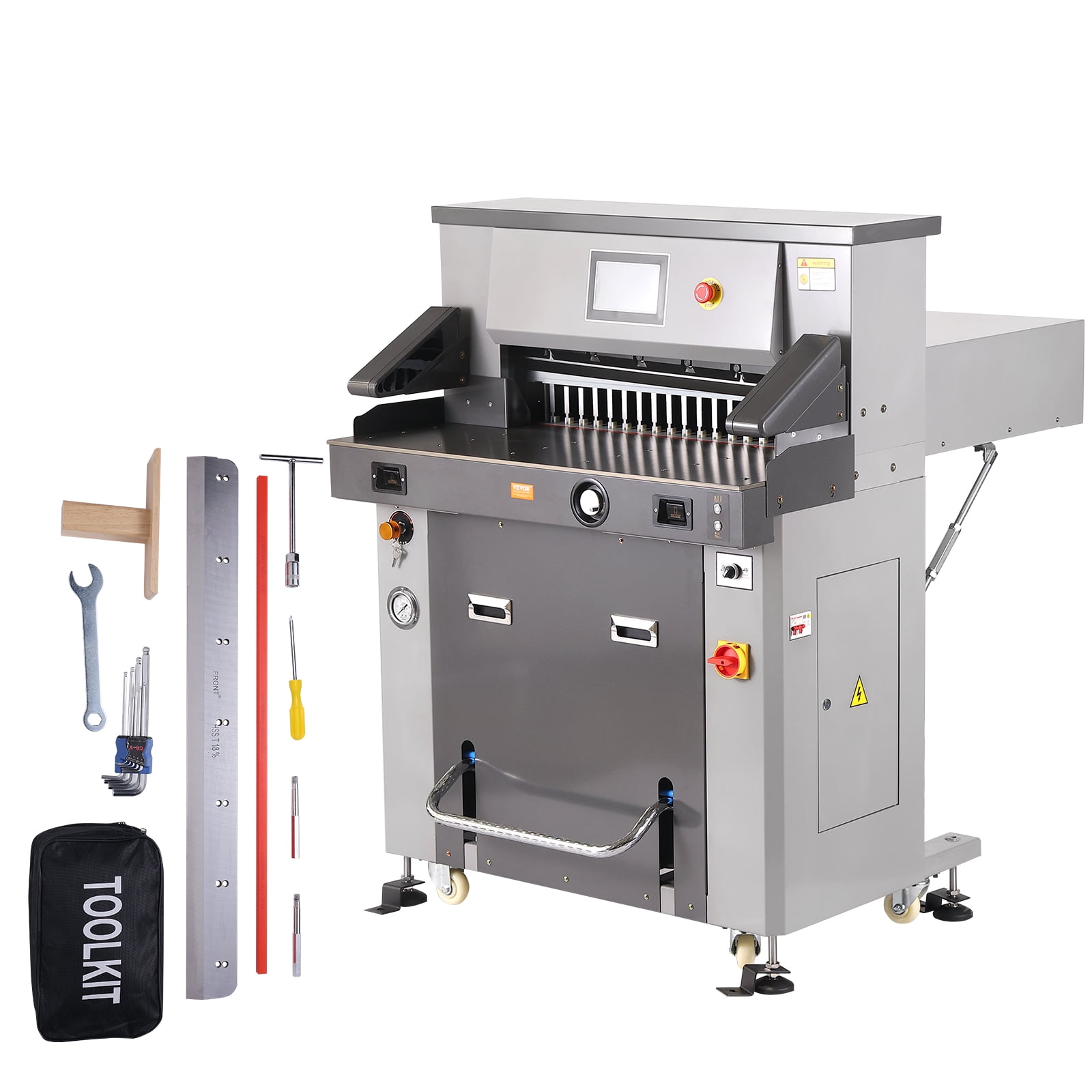 VEVOR Electric Hydraulic Paper Cutter, Heavy Duty Paper Cutter Machine 26" /660.4mm Cutting Width, 3.14"/80mm Cutting Thickness, Electric Paper Trimmer with 7" Touchscreen Numerical Control