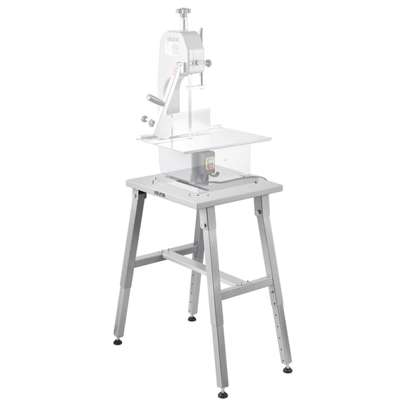 VEVOR Electric Meat Bandsaw Stand, Floor Stand with Adjustable Height, Stable H-Shaped Frame, Anti-Slip Foot Pads, for Our Bone Saw Machine, Compatible with Models BS-130 & BS-250