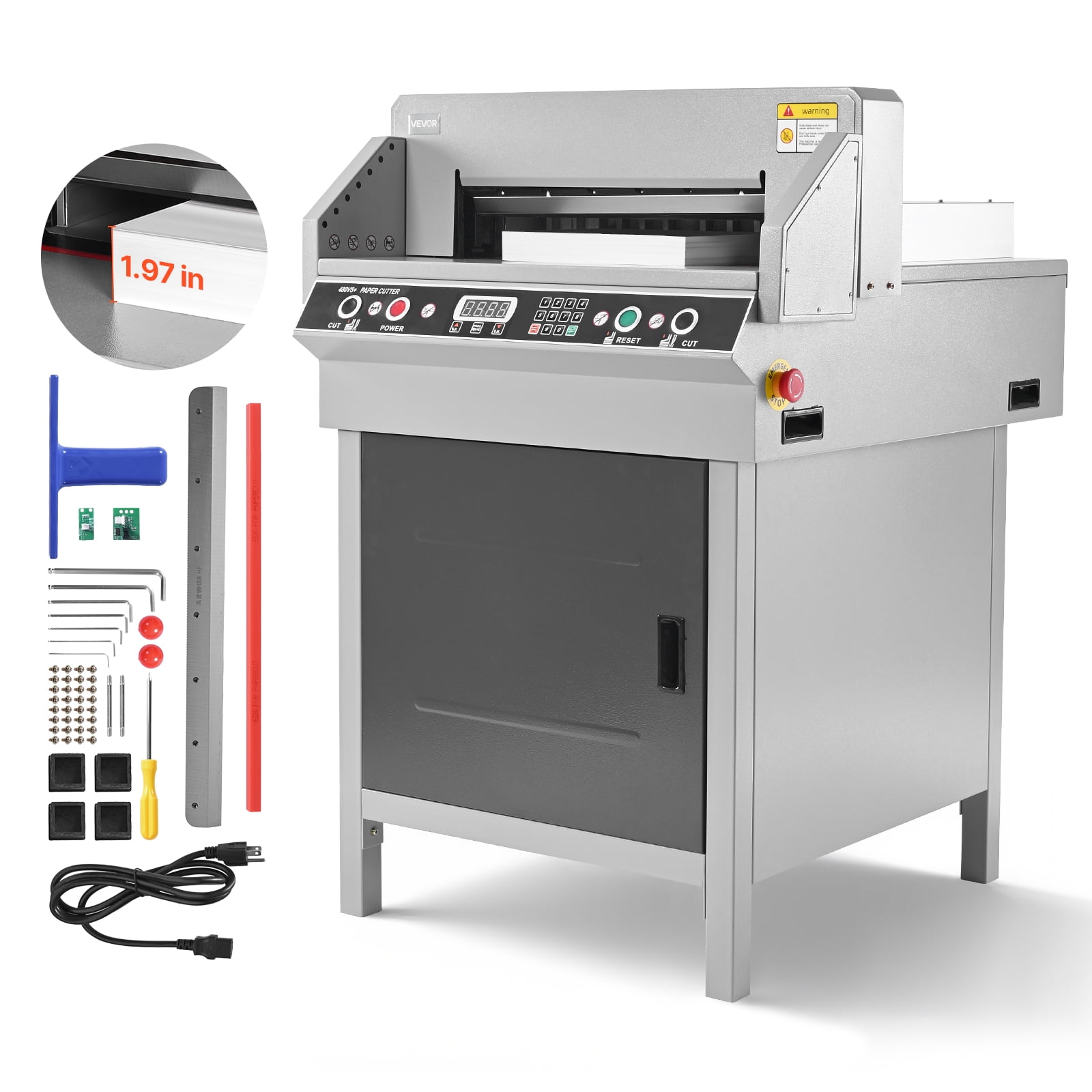 VEVOR Electric Paper Cutter, Heavy Duty Metal Paper Cutter Machine, 18. ...