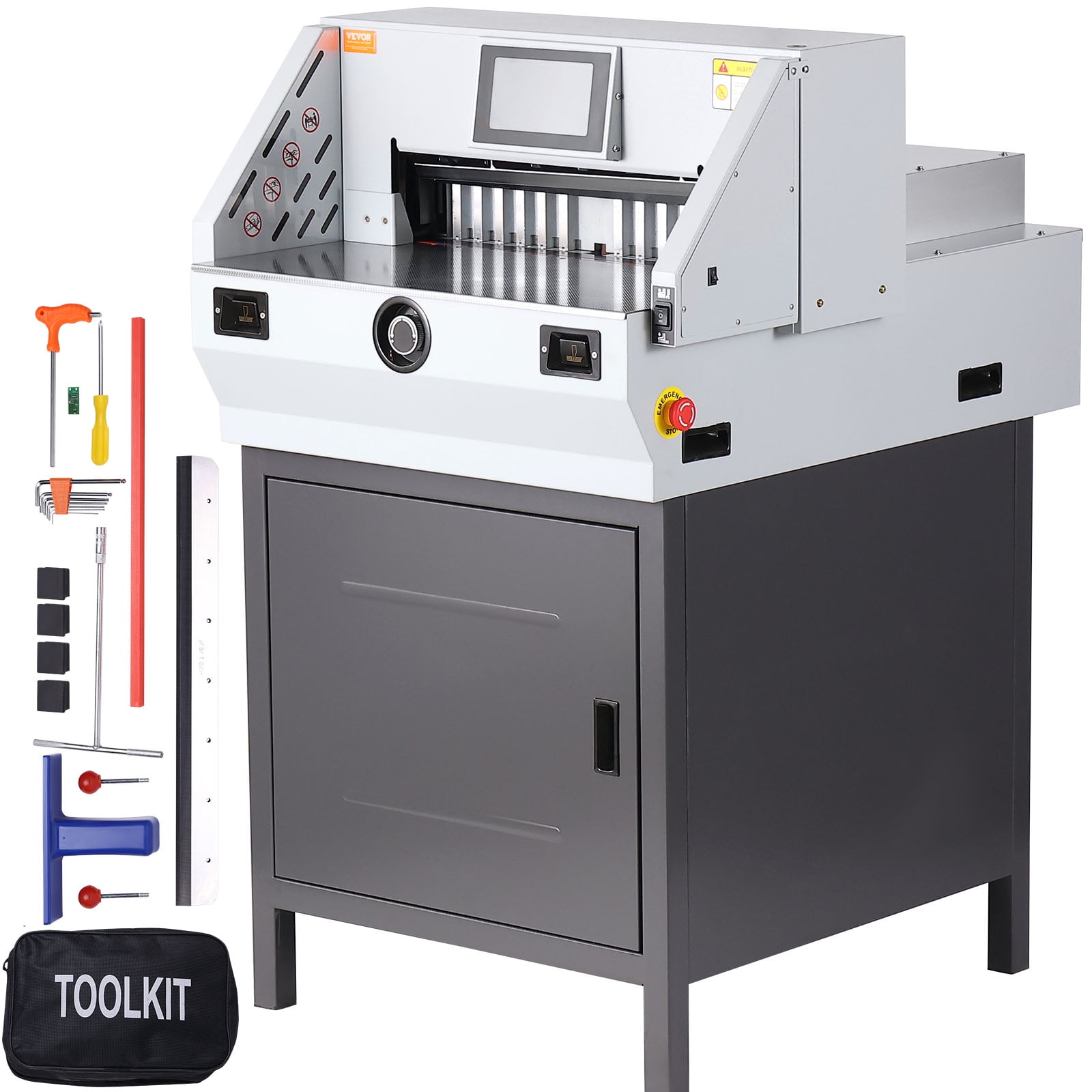 VEVOR Electric Paper Cutter, Heavy Duty Paper Trimmer 19" /482.6mm Cutting Width, 3.14"/80mm Cutting Thickness, Electric Paper Cutting Machine with 7" Touchscreen Numerical Control Function