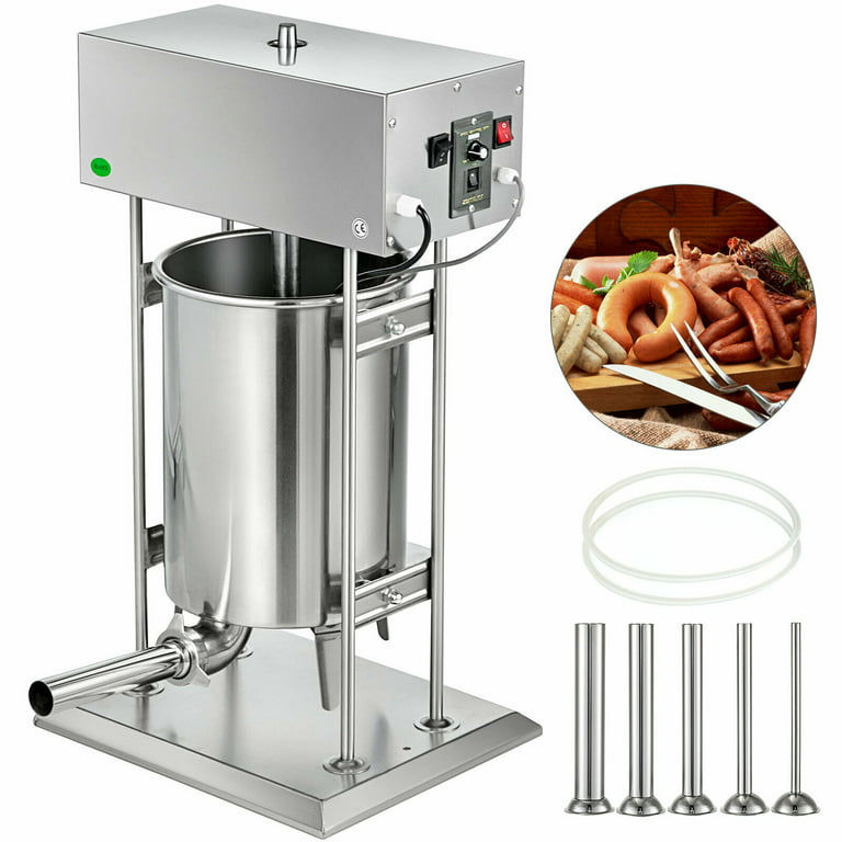 The Sausage Maker - 5 lb. Heavy Duty Vertical Sausage Stuffer - Includes  Stuffing Tubes - Stainless Steel Frame, Metal Gears