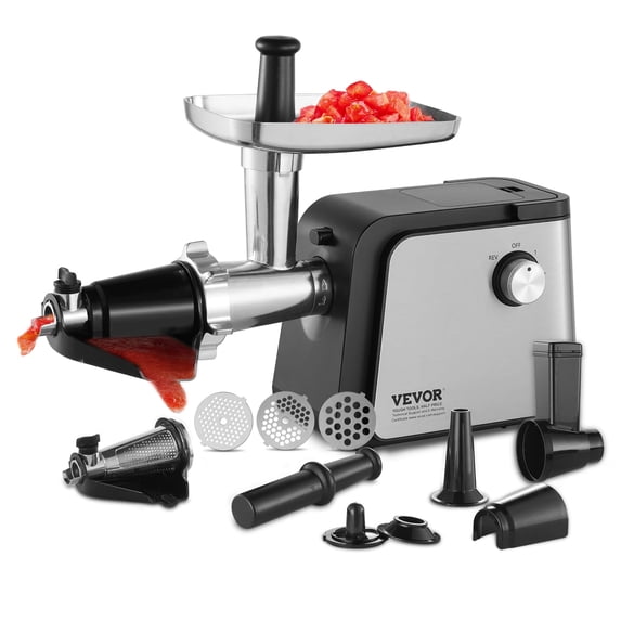 VEVOR Electric Tomato Strainer, 500W Tomato Sauce Maker Machine, 4.9 LBS/Min Food Strainer and Sauce Maker, Pure Copper Motor Food Mill with Reverse Function for Tomato Strawberry Blueberry Sauce