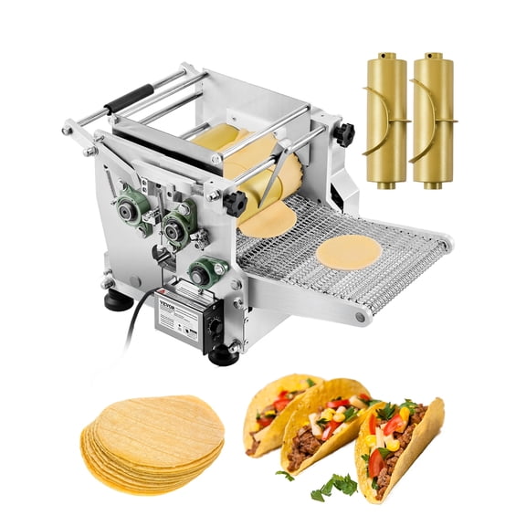 VEVOR Electric Tortilla Maker, Automatic Corn Tortilla Making Machine with Non-Stick Coating and Two Molds(4 in + 6 in),Electric Chapatti Machine Suitable for Produce Sopes Pita Tortilla Pizza