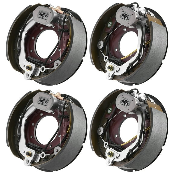 VEVOR Electric Trailer Brake Kit, 12.25 x 3.375 Inch, 2 Pairs Self-Adjusting Electric Brakes Kit for 10000 lbs Trailer Axle, Backing Plates for Braking System Part Replacement, Fit for Trailers, RVs