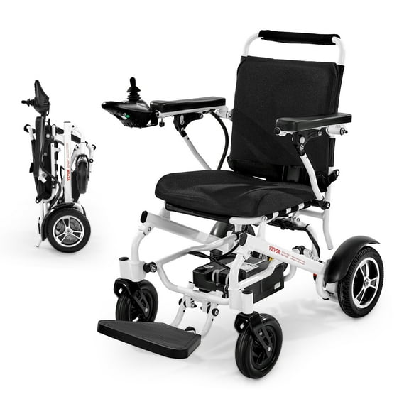 VEVOR Electric Wheelchair for Adults, 300lbs Capacity, Foldable & Lightweight Motorized Wheelchair, 13-Mile Long Travel Range, All-Terrain Powered Chair, Portable for Seniors & Disabled