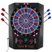 VEVOR Electronic Dart Board, 13.5" Target Dartboard with 45 Games & 474 Variations for Up to 8 Players, 6 Dart Shafts with Flights & 50 Soft Tips, Color LED Cri