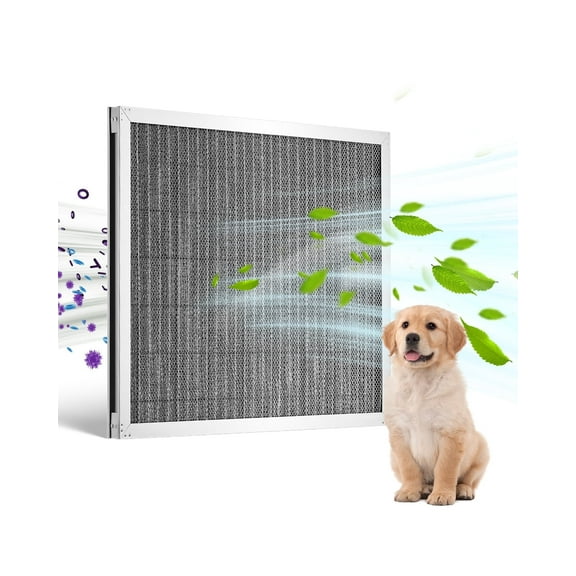 VEVOR Electrostatic Air Filter, 16x20x1 inch Washable & Reusable Aluminum AC/HVAC Furnace Filter, Home or Office (Actual Size: 15.5 x 19.75 x 0.82 in)