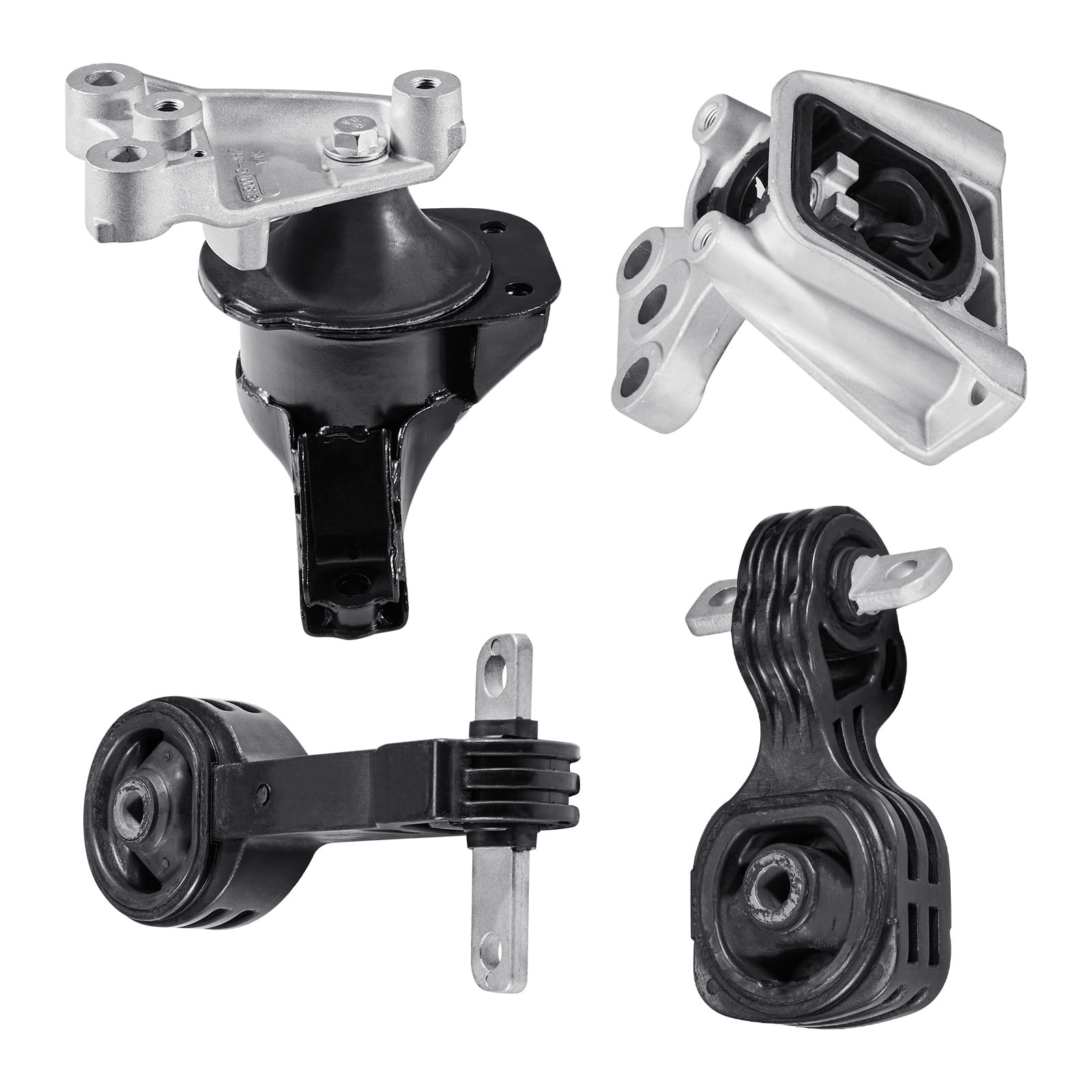 VEVOR Engine Motor Mount and Transmission Mount Kit Replacement, Set of 4, Compatible with 2006–2010 Honda Civic 1.8L L4 Automatic, Replace OE# A4530, A4546, A4543, A4534, Secure Support