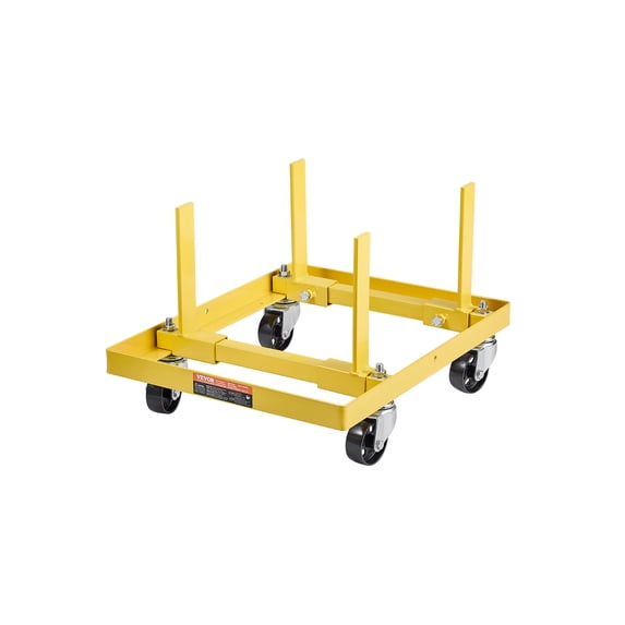 VEVOR Engine Stand, 750 LBS Load Capacity Engine Motor Stand with Adjustable Width & Length, Heavy-Duty Steel Motor Holder with 4 Swivel Casters and 2 Ratchet Straps, Suitable for Most Engines