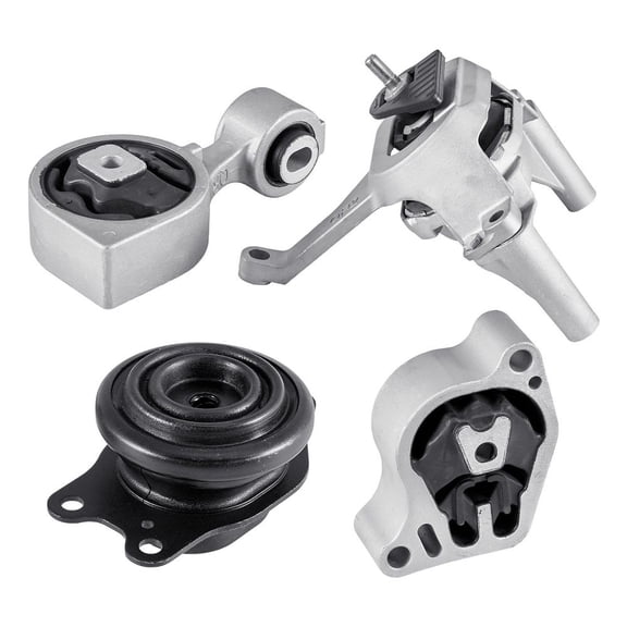 Engine and Transmission Motor Mount Kit Replacement, Set of 4, Compatible with 20072017 Nissan Altima 2.5L L4, Replace OE# A4350, A4353, A4340, A4339, Secure Support