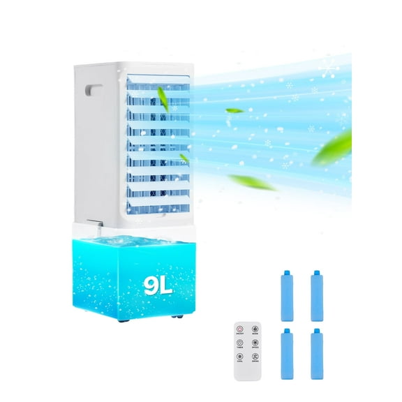 VEVOR Evaporative Air Cooler, 1800 CFM with 6.8 Gallon Water Tank Swamp Cooler, Portable Cooling Fan with Remote Control,3 Speeds