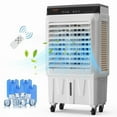 thumbnail image 1 of VEVOR Evaporative Air Cooler, 2100 CFM, 135° Oscillating Swamp Cooler with Adjustable 3 Speeds and 12 H Timer, 7 Gal Portable Air Cooler for 750 Sq.ft, Indoor/Outdoor Use, 1 of 8
