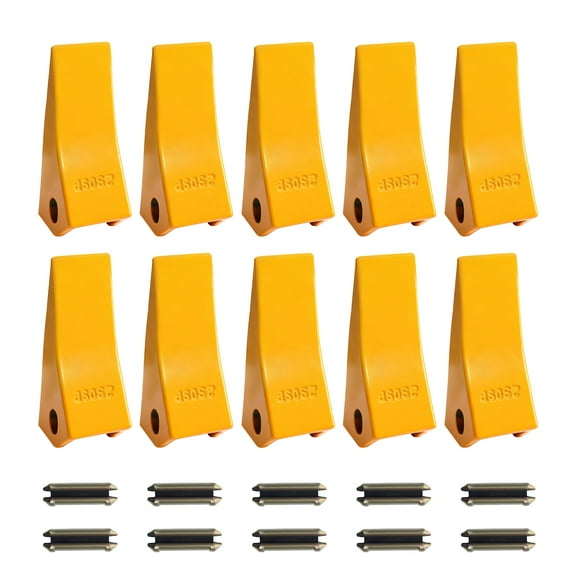 VEVOR Excavator Bucket Teeth with Pins, 10 Pack 5.79 in Bucket Tooth Set Compatible with 23 & 230 Series Excavators, Heavy Duty Bolt on Digging Buckets Teeth for Skid Steer & Mini Excavators